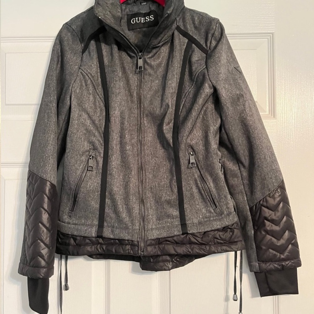Guess Moto Jacket with Hidden Hood